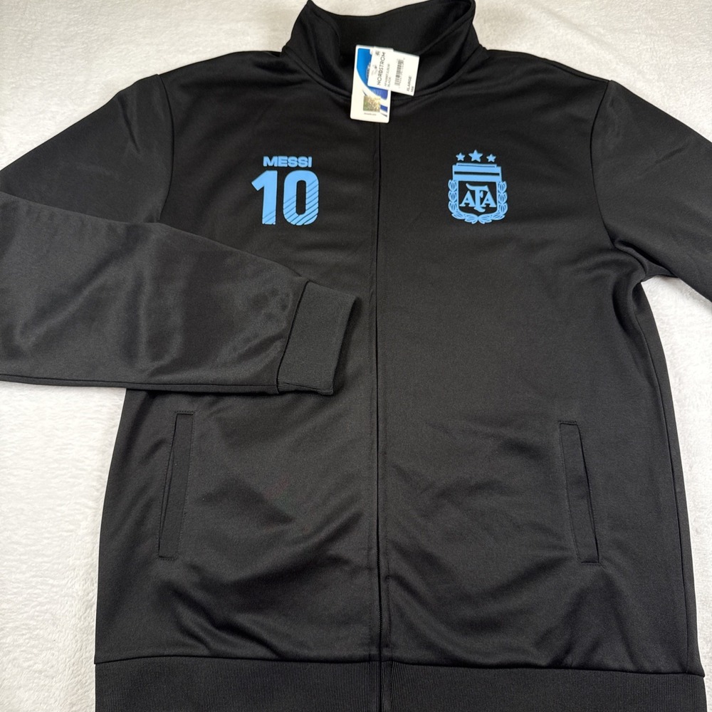 AFA Argentina Lionel Messi Official Soccer Jacket Black Size XL